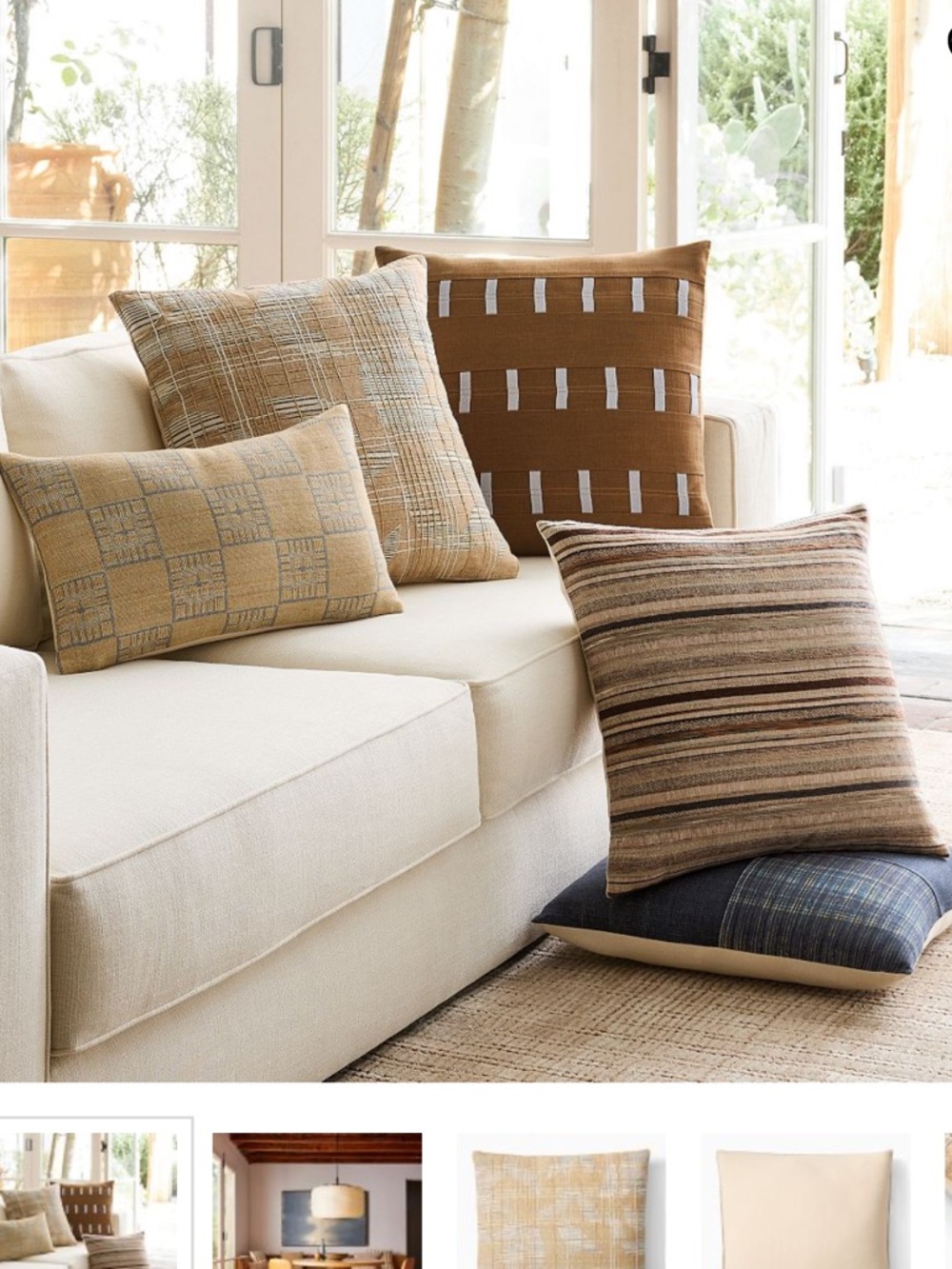 West Elm Optic Floral Pillow Cover